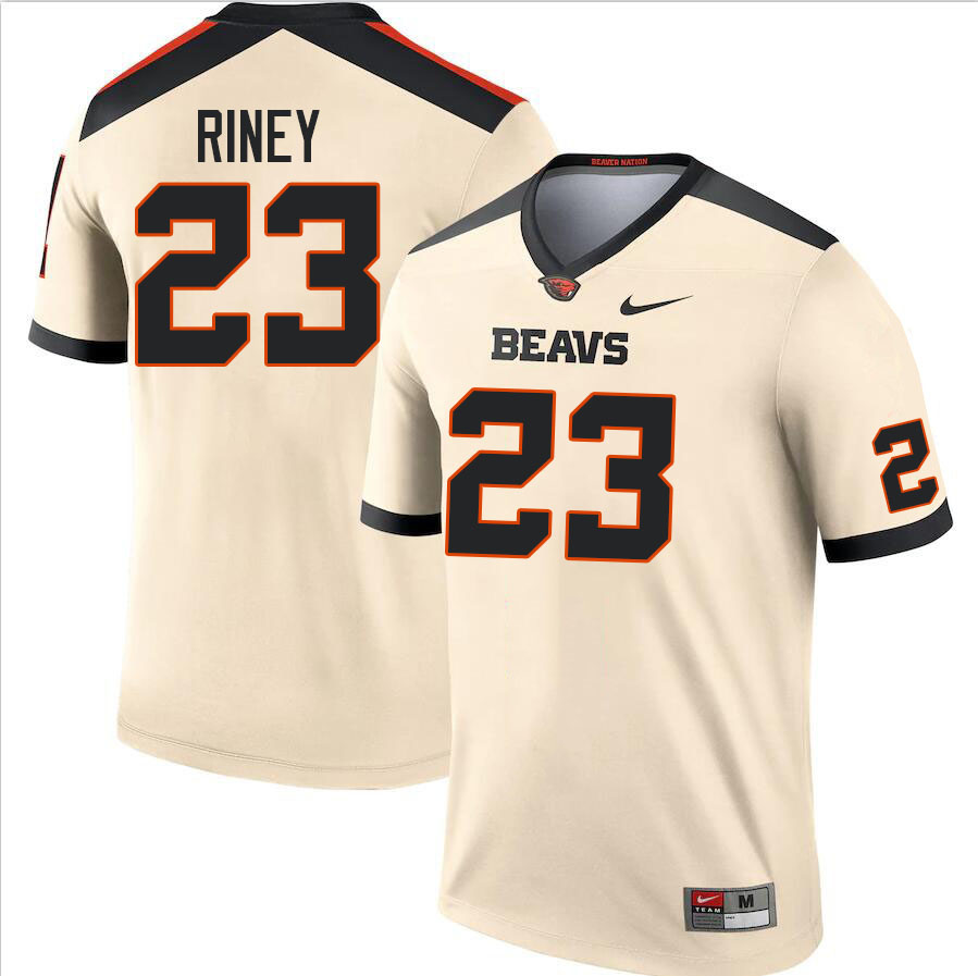 Men #23 Walker Riney Oregon State Beavers College Football Jerseys Stitched Sale-Cream - Click Image to Close